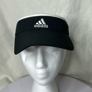 adidas Women's Match Visor One Size Black/ White areoready embriomed